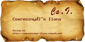 Cseresznyés Ilona névjegykártya